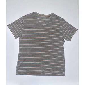 Lululemon Grey & Orange Stripped T-Shirt XL